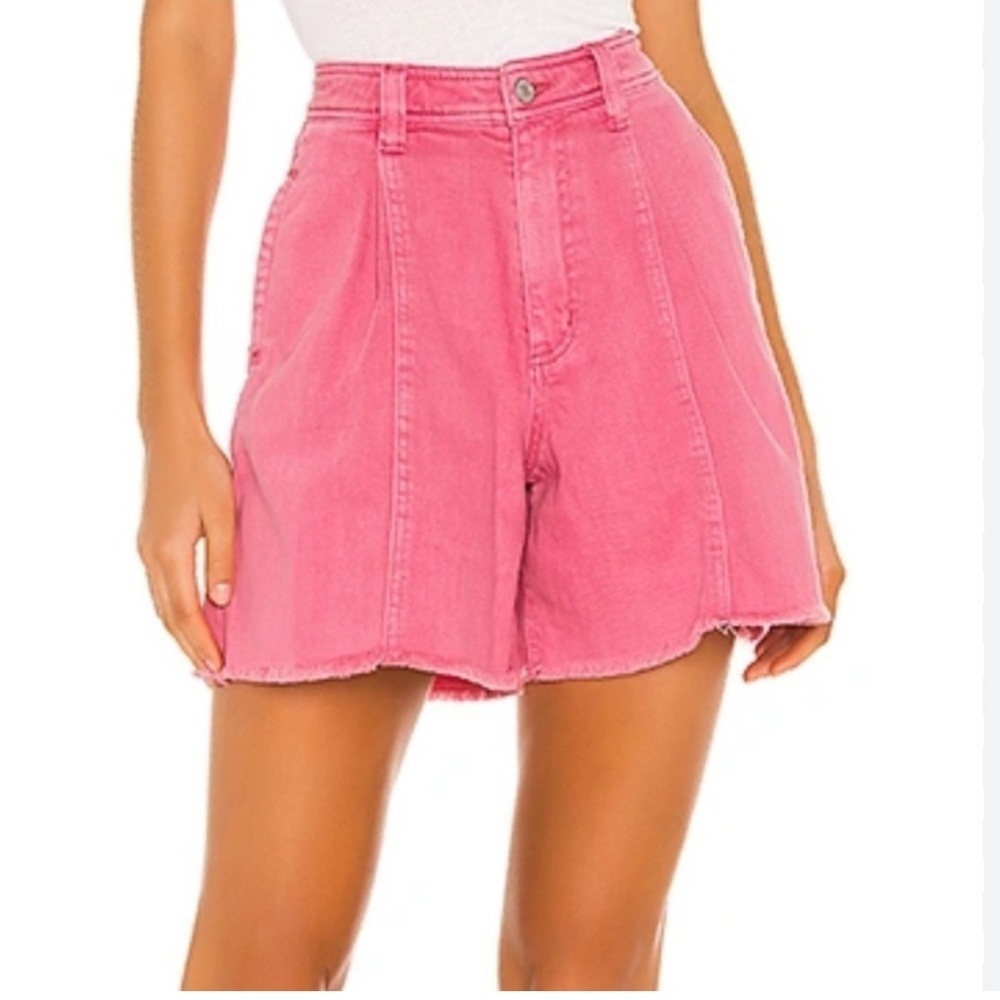 Free People We the Free Amelie Pink A-Line Shorts Size 26
